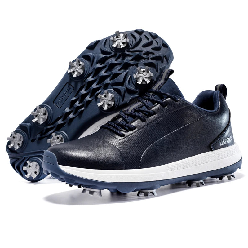 Hot Sale Lersure Golf Shoes Men Waterproof Golf Spikes Sneakers Professional Non-Slip Golf Footwear Trainers Luxury Sports Shoes