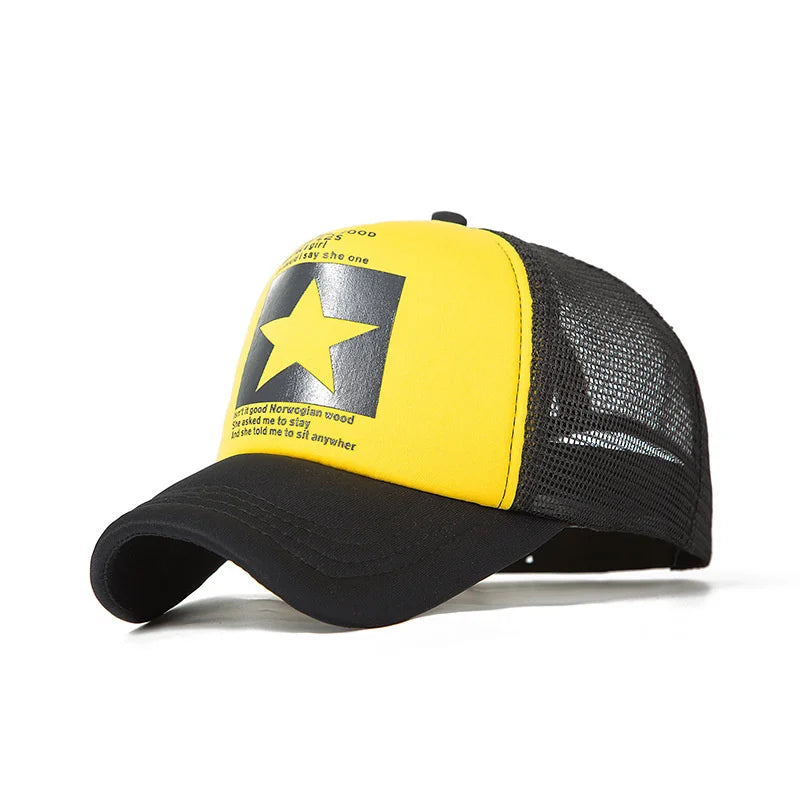 Fashion Summer Baseball Cap Snapback Mesh Trucker Hats Hip Hop Caps Cool Men Caps Female Outdoor Casual Sun Hat High Quality
