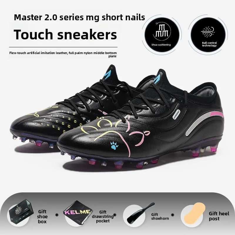 Kelme Adult Football Shoes MG Short Nail Men's Training Football Boots Professional Competition Grass-Specific Soccer Shoes