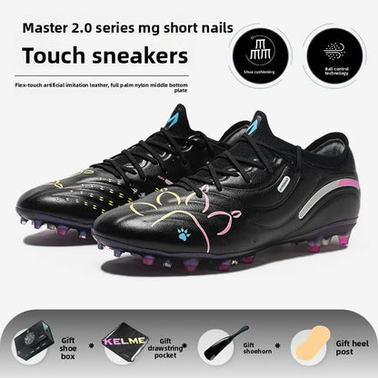 Kelme Adult Football Shoes MG Short Nail Men's Training Football Boots Professional Competition Grass-Specific Soccer Shoes
