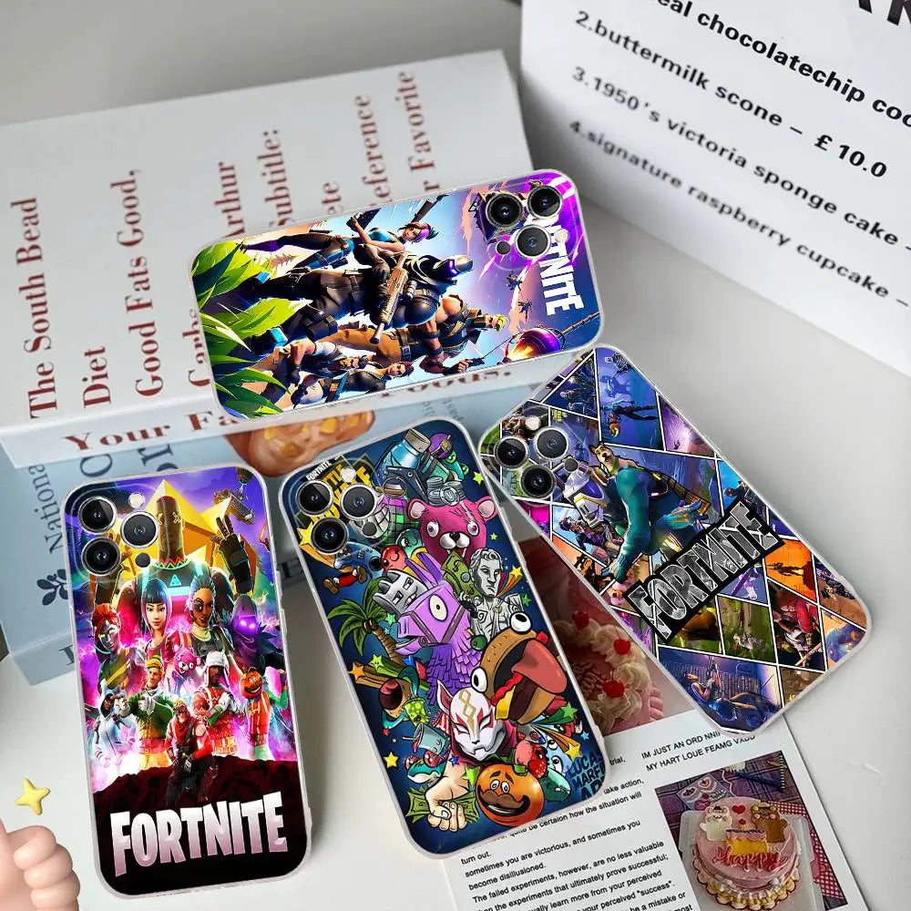 F-Fortnites-Cools Handyhülle für iPhone 17 16 15 14 13 12 11 Pro Max Plus, weiche Schutzhülle, personalisierbar DIY