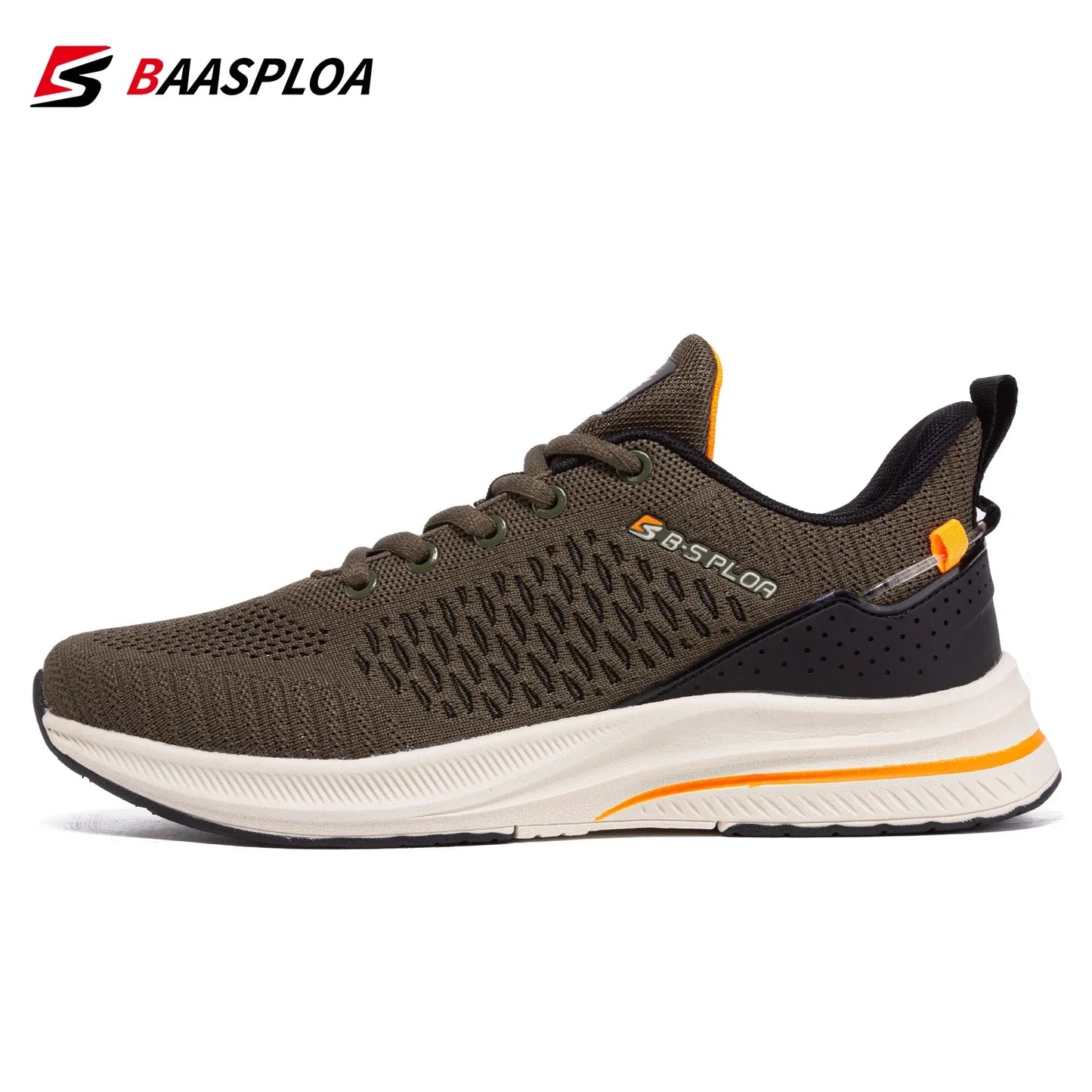 Baasploa Herren-Laufschuhe, neue atmungsaktive Mesh-Sport-Sneaker, Übergrößen 41-48, klassische Freizeitschuhe für Herren, rutschfest, Outdoor-Komfort