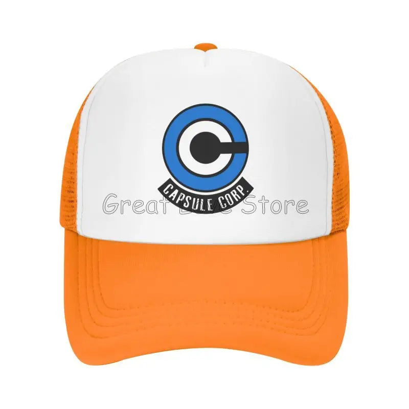 Capsule Corp – czapki baseballowe z siateczką, unisex, czapki typu „trucker” w stylu hip-hopowym, czapki „dad hat” z motywami anime DBZ, czapki wyścigowe z regulacją, letnie czapki typu „trucker” i czapki typu „snapback”