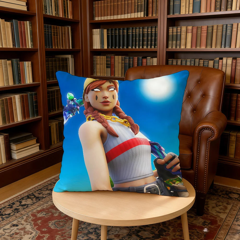 F-FORTNITE-ES Kissenbezug Gaming Home Office Geburtstags- und Jubiläumsgeschenke Weicher, hautfreundlicher Kissenbezug
