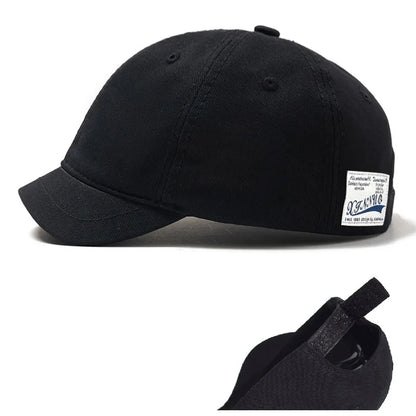 Gorra de béisbol para hombre con cabeza grande, parte trasera cerrada, ala corta de 5 cm, gorras ajustadas de malla, gorras elásticas totalmente cerradas, tallas 56-60 cm y 61-65 cm
