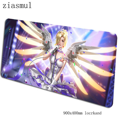 Tapete de rato Overwatch 90x40cm, tapete de rato gaming aesthetic, tapete de rato gamer personalizado elegante para teclado e PC