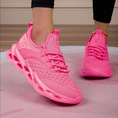 Baskets décontractées roses pour femmes et hommes, chaussures Blade, grandes tailles (46), chaussures de course légères et respirantes pour hommes, baskets de sport en mesh