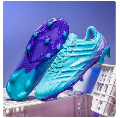 Double Star Adult Youth AG Soccer Cleats Non-Slip Durable Artificial and Natural Grass Football Shoes for Training and Matches Men Women