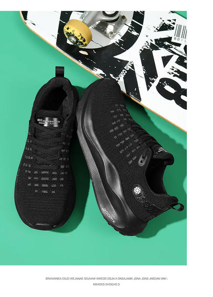 Men's Cushioned Running Shoes EVA Midsole for Shock Absorption Lightweight & Breathable Mesh Sports Sneakers for Gym and Walking