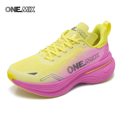 ONEMIX Nuove scarpe da corsa a forma di cuscino per donna e uomo, leggere, alla moda, da esterno, sneakers da strada, scarpe sportive da allenamento, jogging e fitness