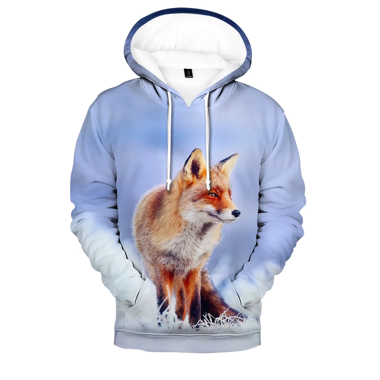 Popularne bluzy z kapturem i bluzy Hip Hop Novelty z wygodnym nowym nadrukiem 3D Fox, dla mężczyzn/kobiet, dorosłych/dzieci, casualowe bluzy wkładane przez głowę