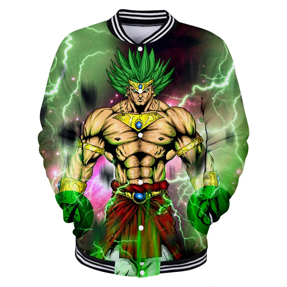 Dragon Ball Goku Kanji Symbol Men Zipper Hoodie Cartoon Japan Anime Women Sweatshirt 2025 New Fashion Children Jackets Coat