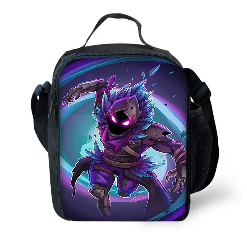 Hot Game Design Child Backpacks F-FortniteS Lunch Bag Pencil Case, Pupil Large Capacity School Bags for Boys and Girls, Best Gift