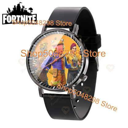 Relógio de Pulso Fortnite para Homem e Mulher, Relógio com Estampado Battle Game, Novidade 2025, Relógio de Quartzo Feminino, Presentes de Aniversário para Crianças