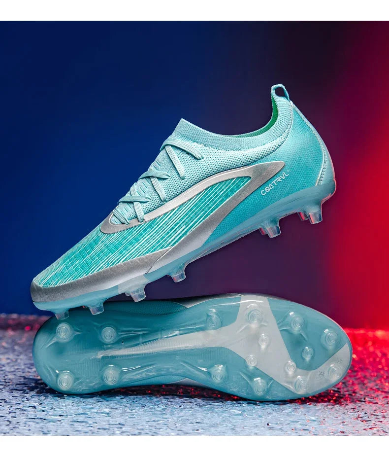 New Men's Football Boots Outdoor Cleats Breathable Adult Non-Slip Soccer Shoes Sport Long Spikes Training Boys Match Comfortable