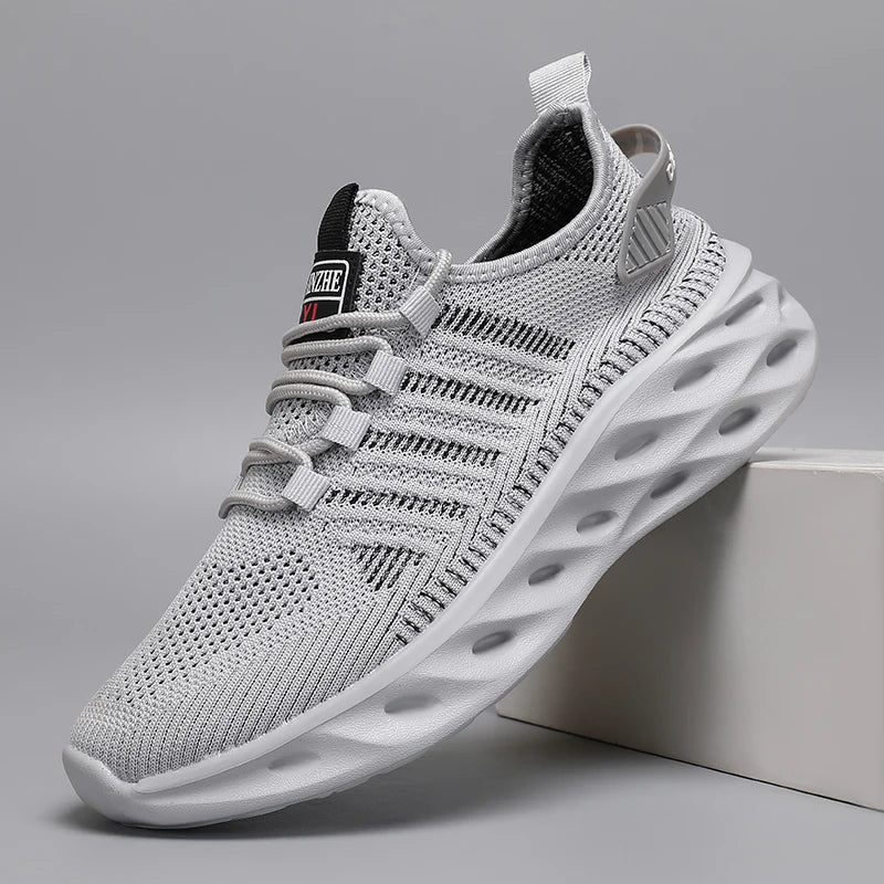 Men Shoes Comfortable Unisex Sneakers Breathable Couple Running Shoes Women Tennis Sports Shoe Size 37-47 Yellow Walking Sneaker