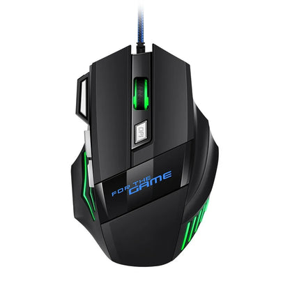 G6 USB žični gaming miš sa 7 tipki, kotačićem za pomicanje, podesivim optičkim senzorom 5500DPI i ergonomskim e-sports dizajnom za laptop, PC i Xiaomi