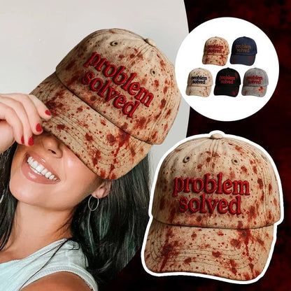 Haft z motywem Halloween – problem rozwiązany: krwawa czapka w stylu horroru, idealna na imprezę halloweenową, rekwizyty do cosplayu, prezenty