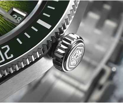San Martin 40mm Luxus-Taucheruhr für Herren, Miyota 9015, Sunburst-Emaille-Zifferblatt, automatische mechanische Armbanduhr, wasserdicht bis 200m, SN0148