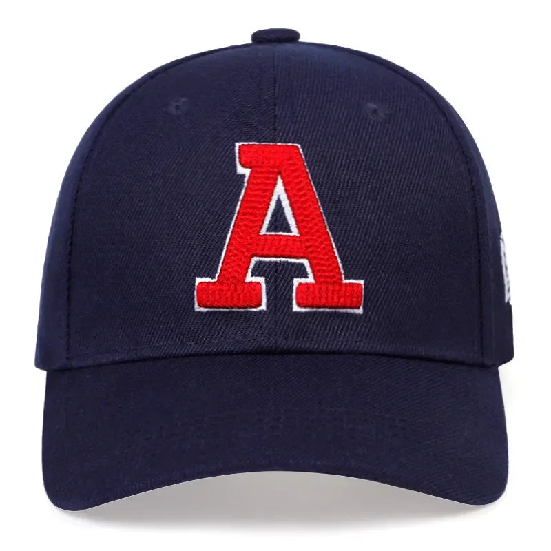 Unisex A Letter Embroidery Baseball Caps Outdoor Adjustable Spring and Autumn Casual Sunscreen Hat