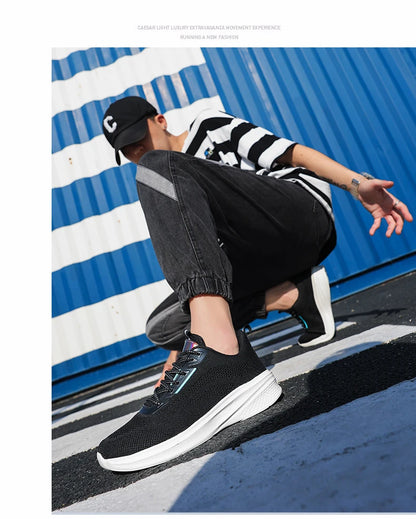 Leather Men Shoes Sneakers Trend Casual Shoe Italian Breathable Leisure Male Sneakers Non-slip Footwear Men Vulcanized Shoes