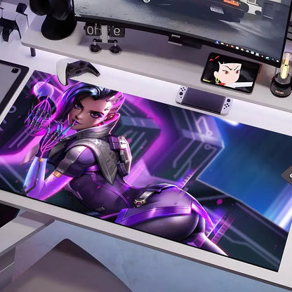 Overwatch-Mauspad in mehreren Größen, große quadratische Computer-, Büro- und Gaming-Tischmatte aus rutschfestem Gummi