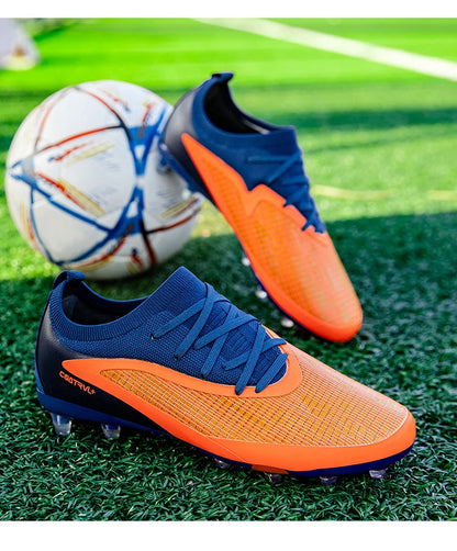 Men New TF Football Boots Sneakers Society Field Resistant Adult Breathable Male Soccer Shoes Training Top Quality Studded