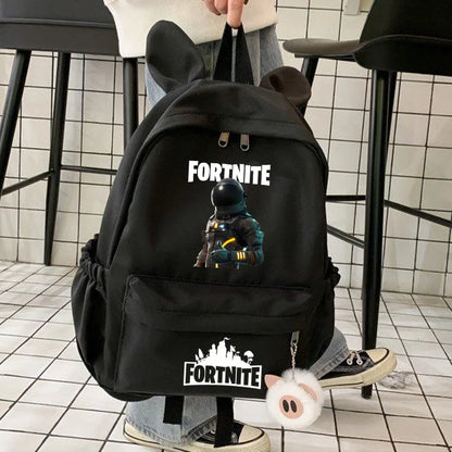 Nova Mochila Fortnite Cartoon para Rapaz e Rapariga, Mochila Escolar Casual de Grande Capacidade para Estudante, Mochila de Viagem com Orelhas de Coelho, Presente de Papelaria