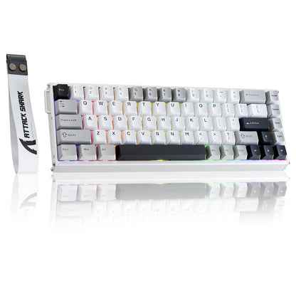 Teclado ATTACK SHARK X68MAX HE Rapid Trigger em alumínio com interruptores magnéticos, 60%, com fios, 8KHz, precisão RT de 0.005mm