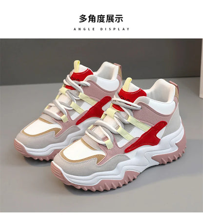 Sneakers for Women 2023 Autumn Slip-On Breathable Mesh Casual Shoes Women Heels Loafers