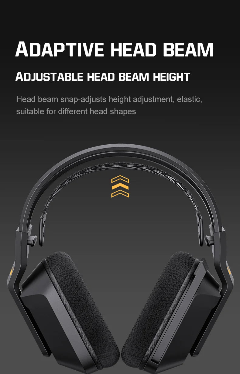 Cuffie da gaming wireless ONIKUMA GT828 Bluetooth 5.3 RGB con microfono, cancellazione del rumore e connessione a 4 modalità per PC, PS5 e laptop