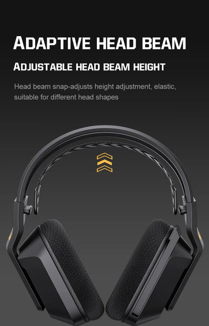 Cuffie da gaming wireless ONIKUMA GT828 Bluetooth 5.3 RGB con microfono, cancellazione del rumore e connessione a 4 modalità per PC, PS5 e laptop