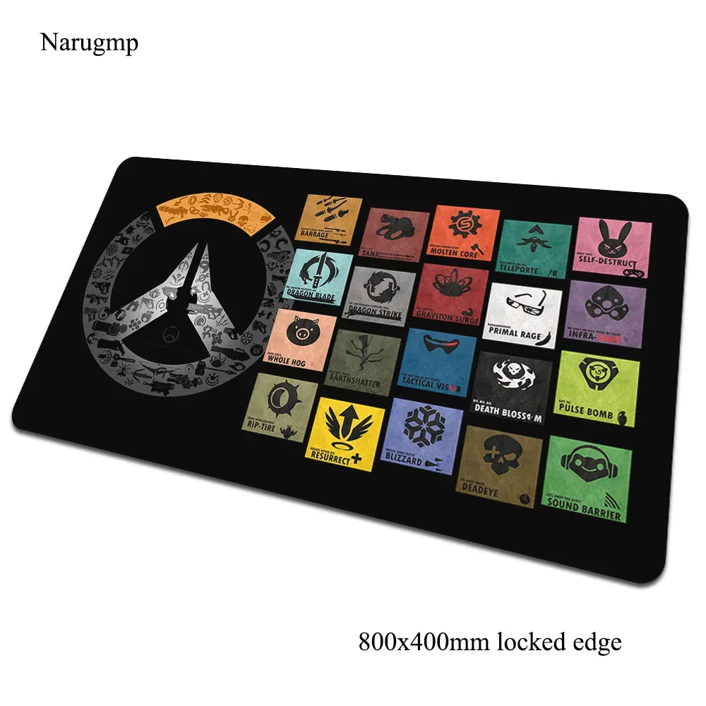 Overwatch Mauspad 80x40cm Gaming-Mauspad Halloween-Geschenk großes Mauspad Gamer-Computertischmatte Notebook-Mousemat PC