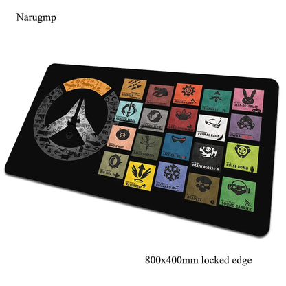 Overwatch Mauspad 80x40cm Gaming-Mauspad Halloween-Geschenk großes Mauspad Gamer-Computertischmatte Notebook-Mousemat PC