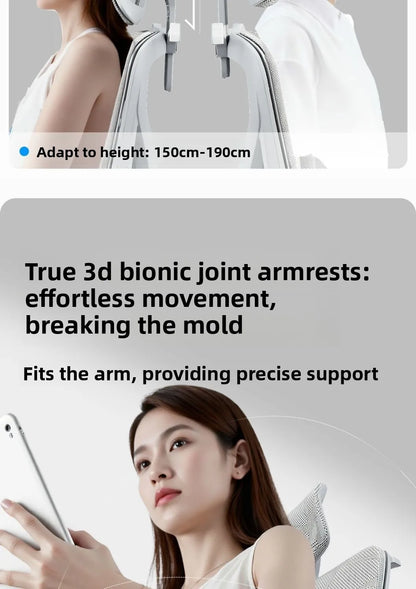 Adjustable Ergonomic Mesh Office Chair, Breathable High Back Computer Desk Chair with 6D Lumbar Support & Retractable Footrest