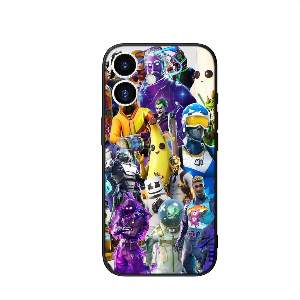 Capa com wallpaper de jogo F-ForTnites para Samsung Galaxy A07 A13 A12 A23 A42 A50 A51 A52 A53 A70 A71 A72 A21S A04 Note 20 9 8 10