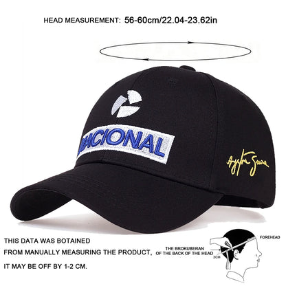 Unisex-Baseballcaps NACIONAL mit Buchstabenstickerei, verstellbare Outdoor-Freizeitmützen für Frühling und Herbst, Sonnenschutz-Sport- und Golfcaps