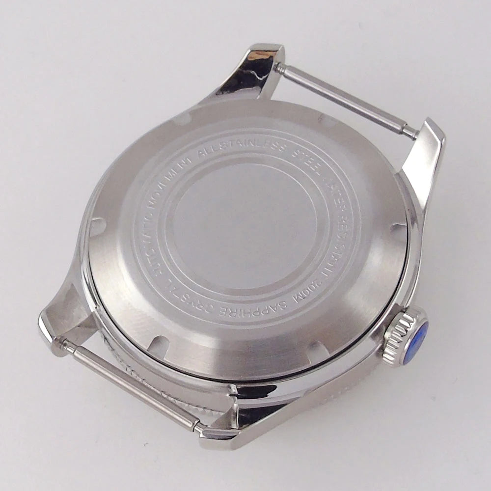 200M Water Resistant Mechanical Wristwatch Miyota 8215 Domed Sapphire Glass 120 clicks Bezel Steel Band Luminous Marks
