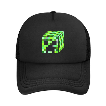 Aventurier cu aspect robust descoperă un monstru Creepers în spatele său Șapcă de camionagiu Șepci de soare Șapcă reglabilă cu clapetă Șapcă de baseball din plasă