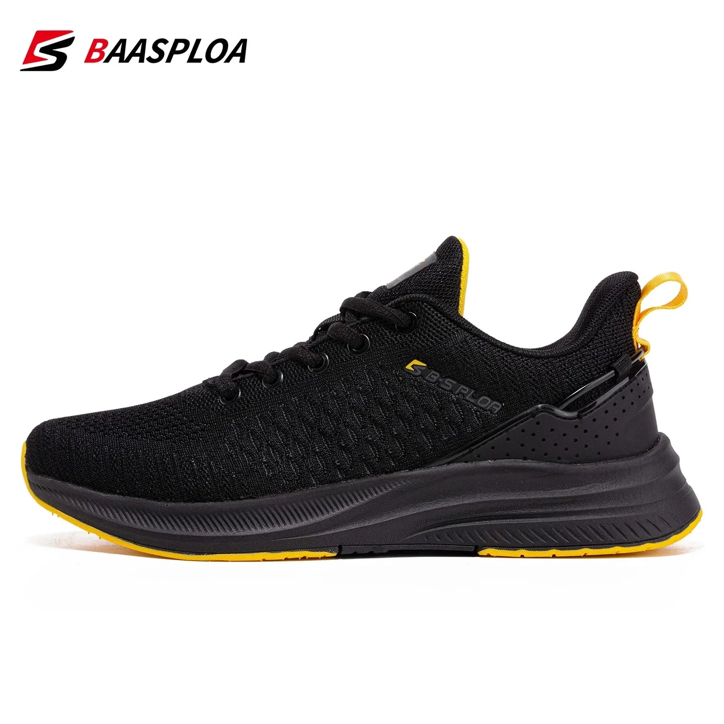 Baasploa Herren-Laufschuhe, neue atmungsaktive Mesh-Sport-Sneaker, Übergrößen 41-48, klassische Freizeitschuhe für Herren, rutschfest, Outdoor-Komfort