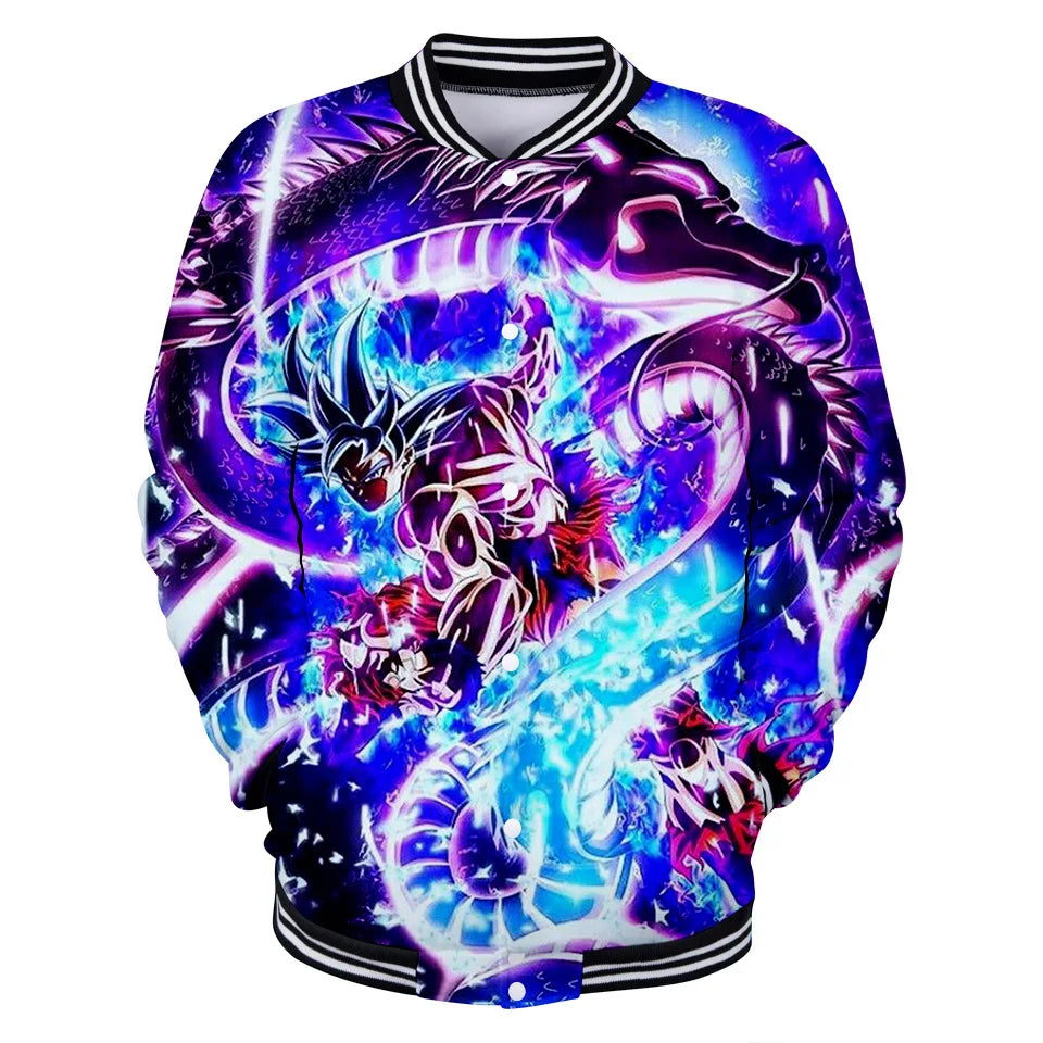 Dragon Ball Goku Kanji Symbol Men Zipper Hoodie Cartoon Japan Anime Women Sweatshirt 2025 New Fashion Children Jackets Coat
