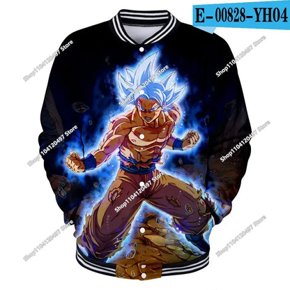 Dragon Ball Goku Kanji Symbol Men Zipper Hoodie Cartoon Japan Anime Women Sweatshirt 2025 New Fashion Children Jackets Coat