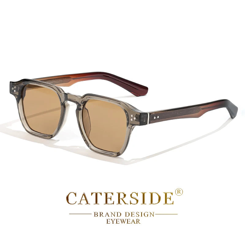 CATERSIDE Classic Square Sunglasses Men Core Insert Temple Luxury Brand Sun Glasses Women Travel Beach Party Festival Gifts