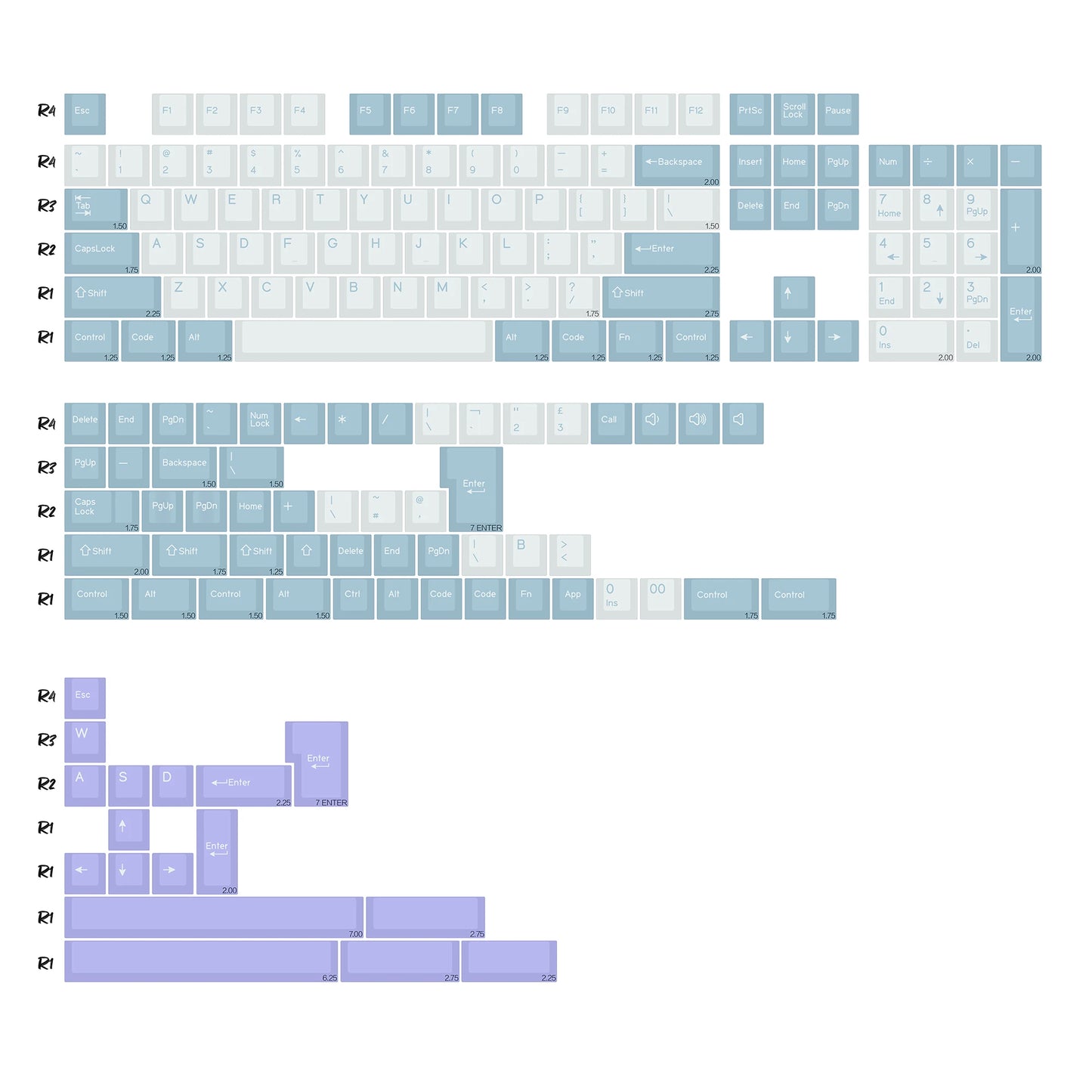 KBDiy GMK MarrsGreen Teclas Retro PBT ISO Double Shot Perfil Cherry para Teclado Mecânico Gaming com Switches MX