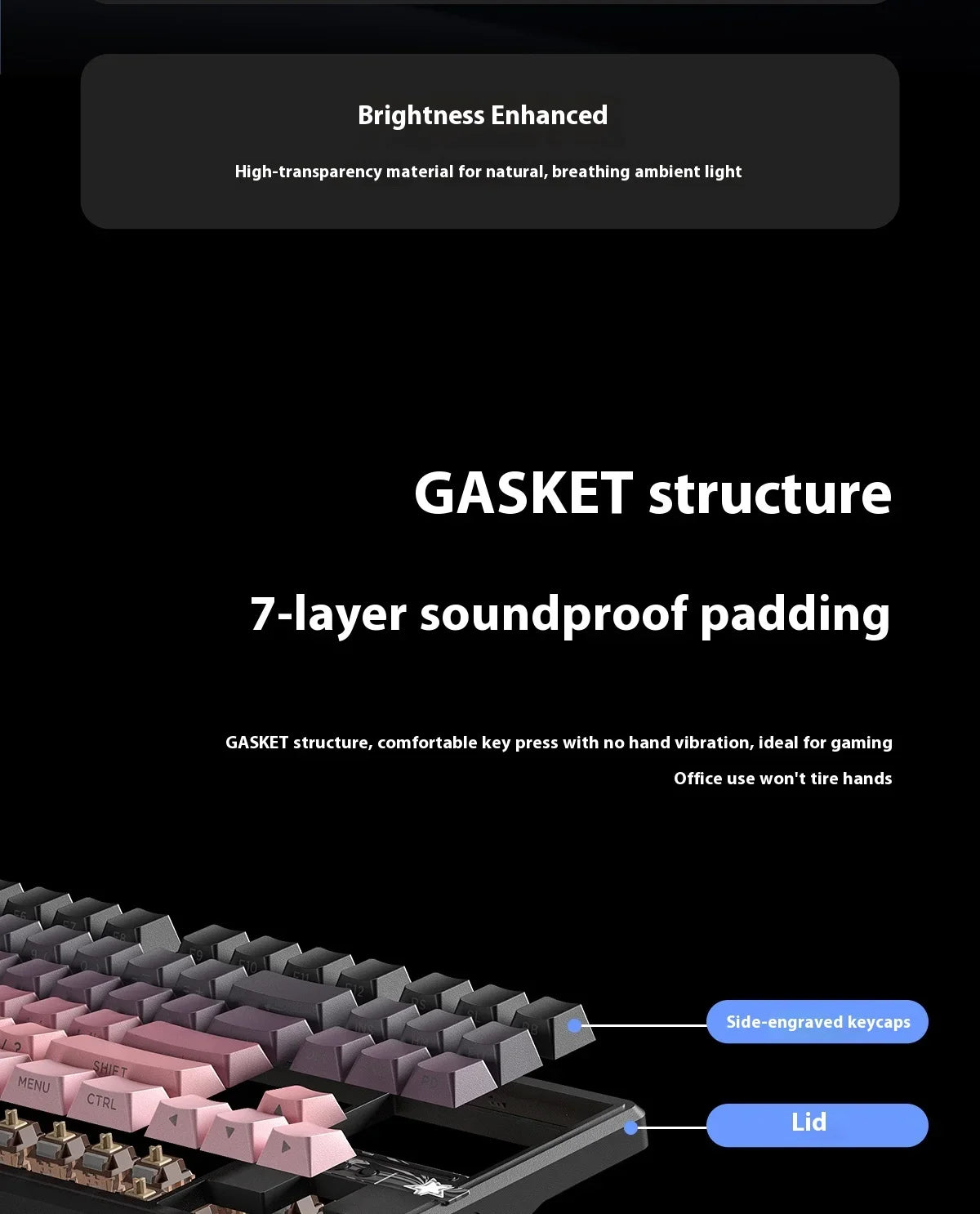 Teclado mecánico AULA F87 Pro V2 inalámbrico de 3 modos, batería de larga duración de 12000mAh, hot-swap, RGB Customi, teclado e-sports para gaming en PC