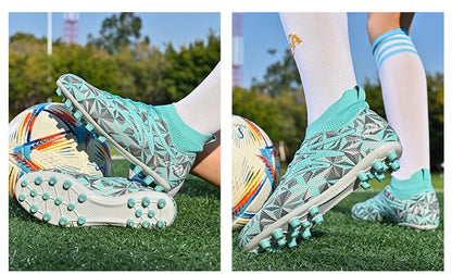 New Men's Football Boots Breathable Sport Training Soccer Shoes Cleats Sport Outdoor TF Futsal Match Turf Grass Drop Shipping