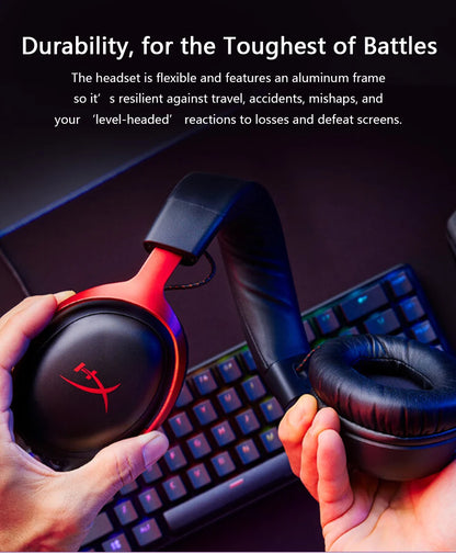 HyperX Cloud III kabelgebundenes Gaming-Headset mit DTS X Spatial Audio, 53mm-Treibern, geräuschunterdrückendem Mikrofon – USB- & 3.5mm-Gaming-Kopfhörer für PC, PS5, Xbox, Switch