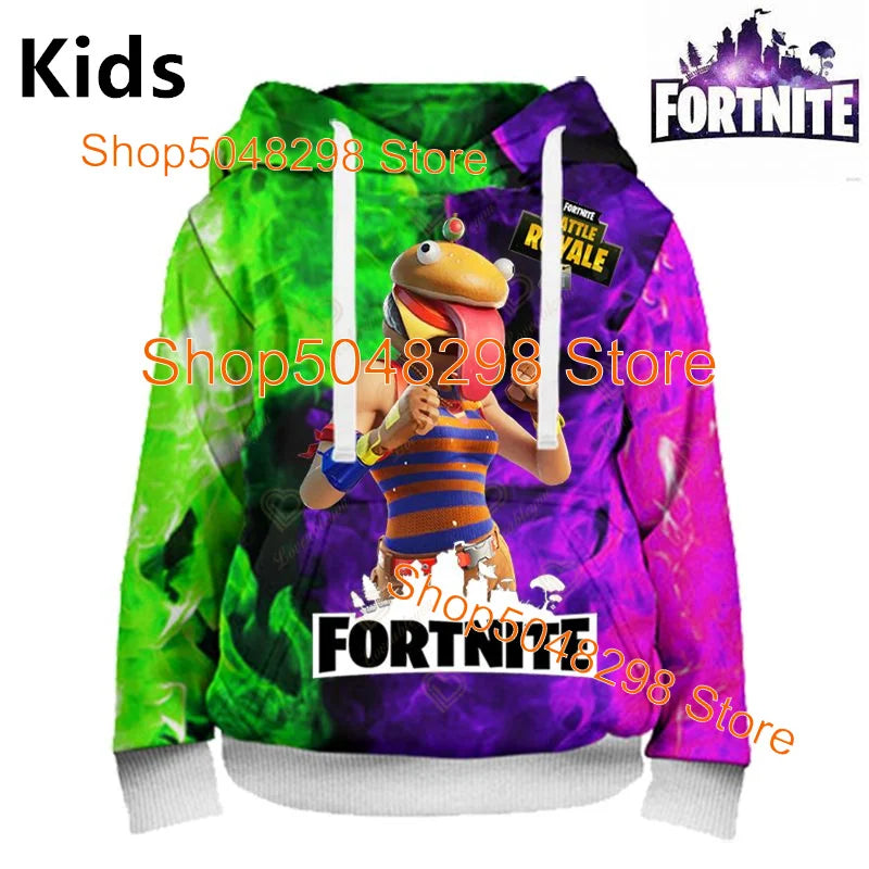 Hot Game Fortnite Hero Print Sweatshirt Boys Girls 3d Clothes Casual Kid Hoodies Children Adult Men Women Spring Autumn Pullover