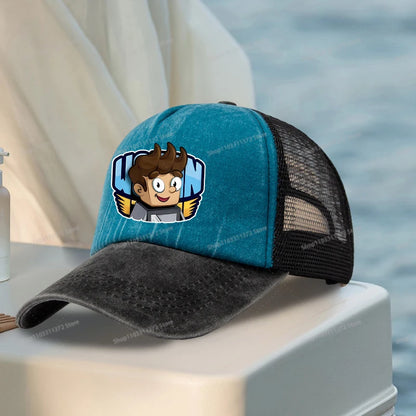 Wojan Teams Mesh Baseball Cap Cute Cartoon Street Dance Hip Hop Duck Tongue Hat Fashion Outdoor Sun Hat Casual Sunbonnet Gifts