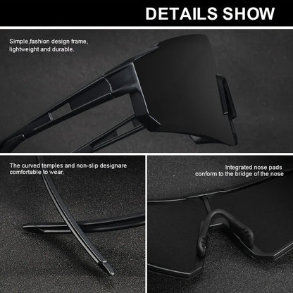 Oversize Outdoor Cycling Sunglasses Men Women Driving Bike Glasses Sports Climbing Protective Glasses Bicycle UV400 Goggles